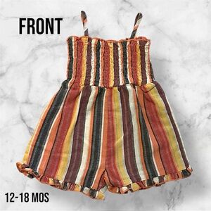 Striped Kids Spaghetti Strap Romper